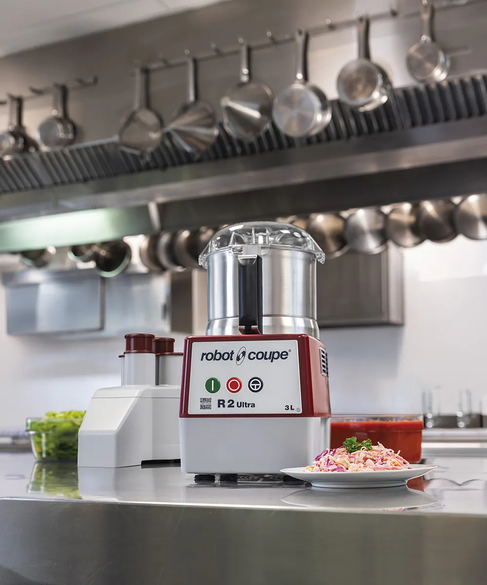 Robot Coupe R2U Commercial Food Processor, 3 L Stainless Steel Bowl, 1 hp, 1725 RPM