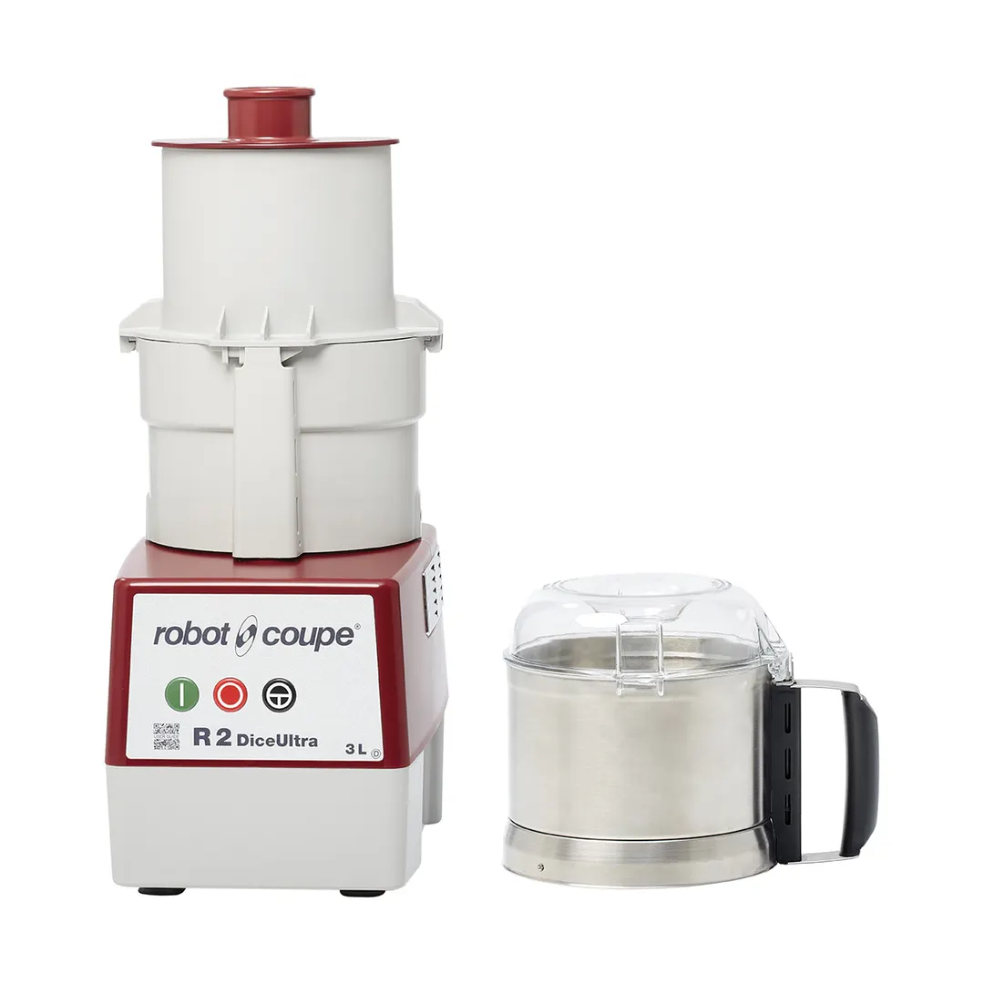Robot Coupe R2UDICE Combination Food Processor, 3 L Stainless Steel Bowl, 2 hp, 1725 RPM