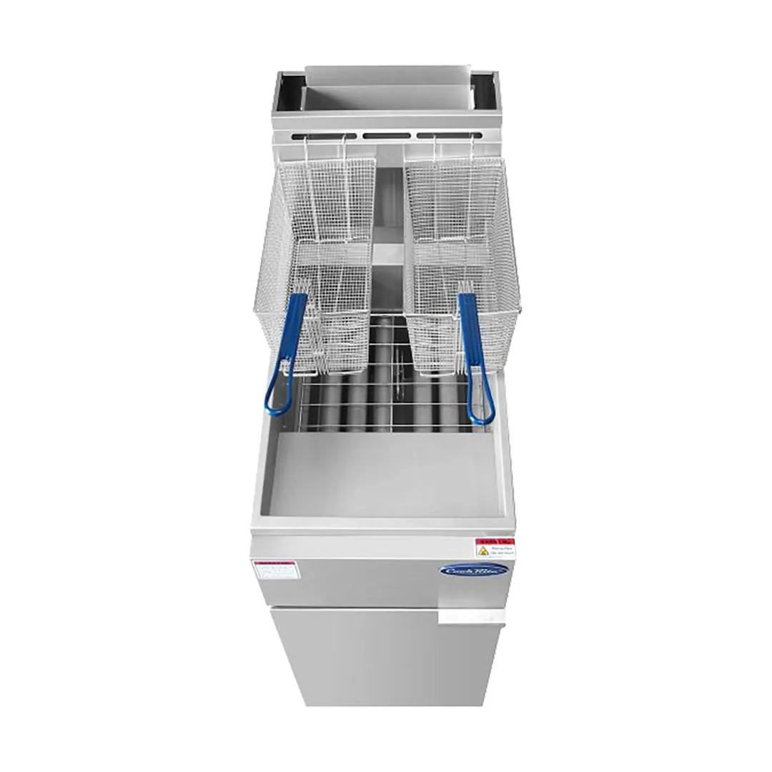 Atosa USA ATFS-40-NG 15" Floor Model Full Pot Natural Gas Fryer w/ 40 Lbs, 102.000 BTU 