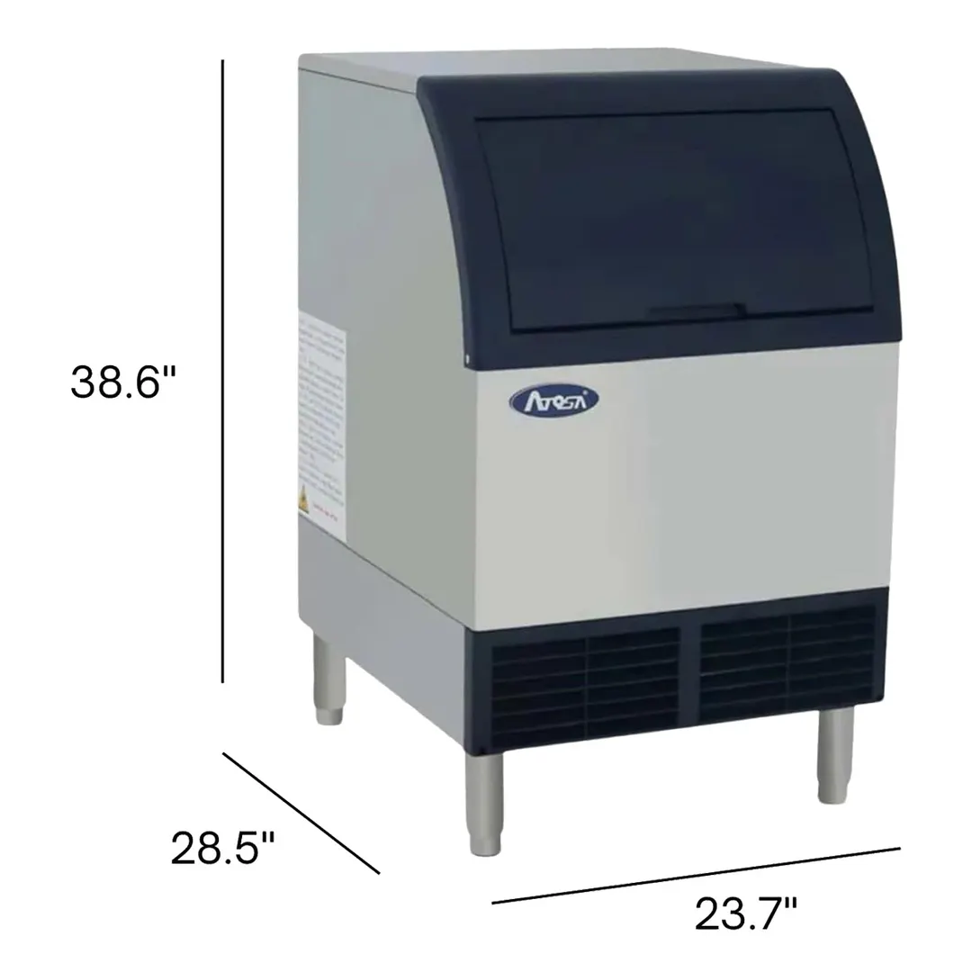 Atosa USA YR280-AP-161 24" Air Cooled Half Cube 283 lb Undercounter Ice Machine with 88 lb Bin