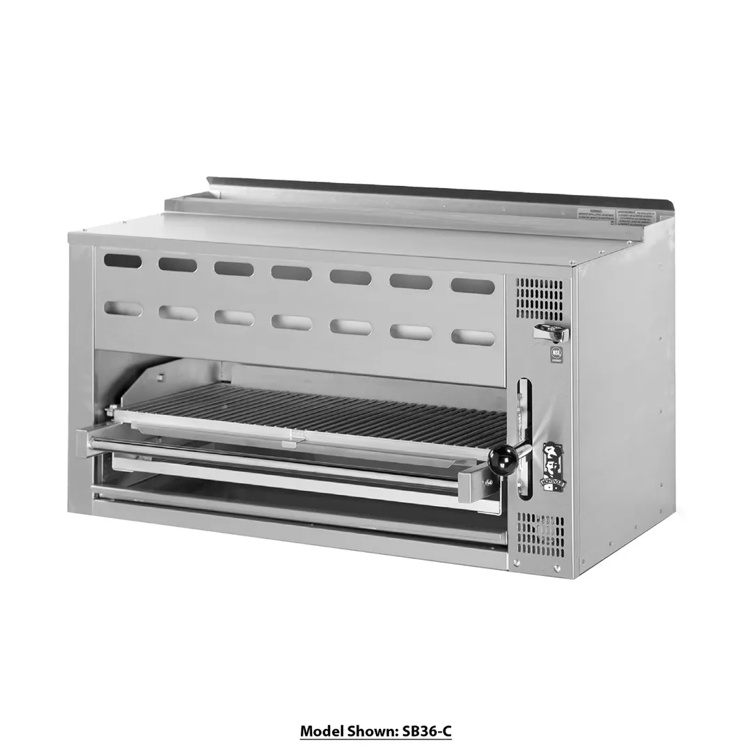Montague Company SB36-W 36" Legend™ Gas Salamander Broiler, Wall Mount & Stainless Steel / 32000BTU