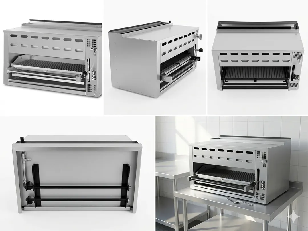 Montague Company SB36-W 36" Legend™ Gas Salamander Broiler, Wall Mount & Stainless Steel / 32000BTU
