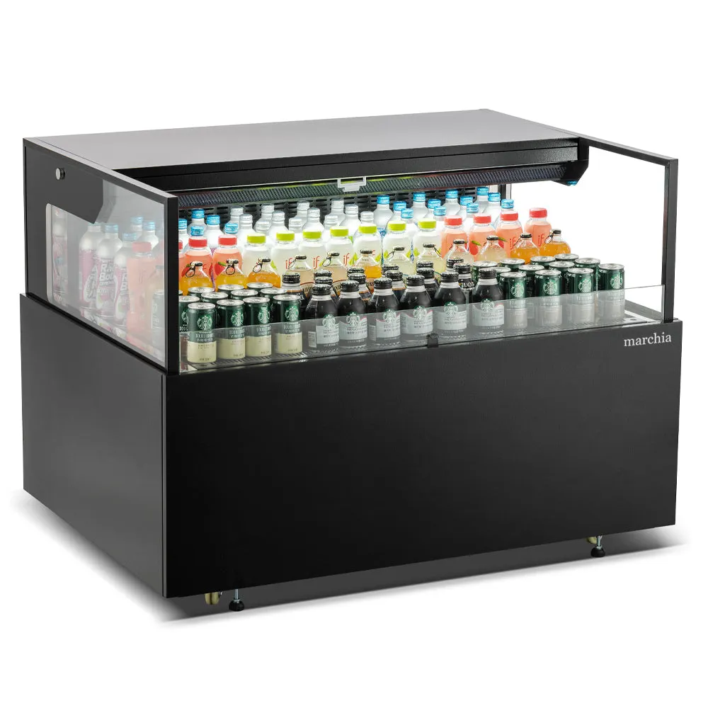 Marchia MDS120 Grab-N-Go Open Merchandiser, 46.7" Black, 5.6 cu ft, R290