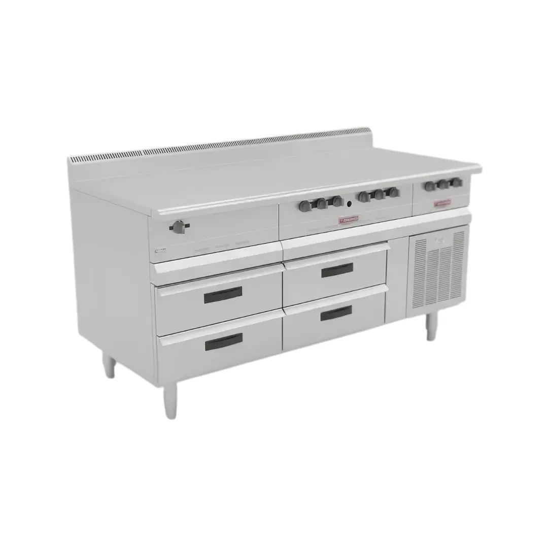 Garland US Range GN17R97 97" 6 Drawers Arctic Fire Refrigerated Chef Base, Remote