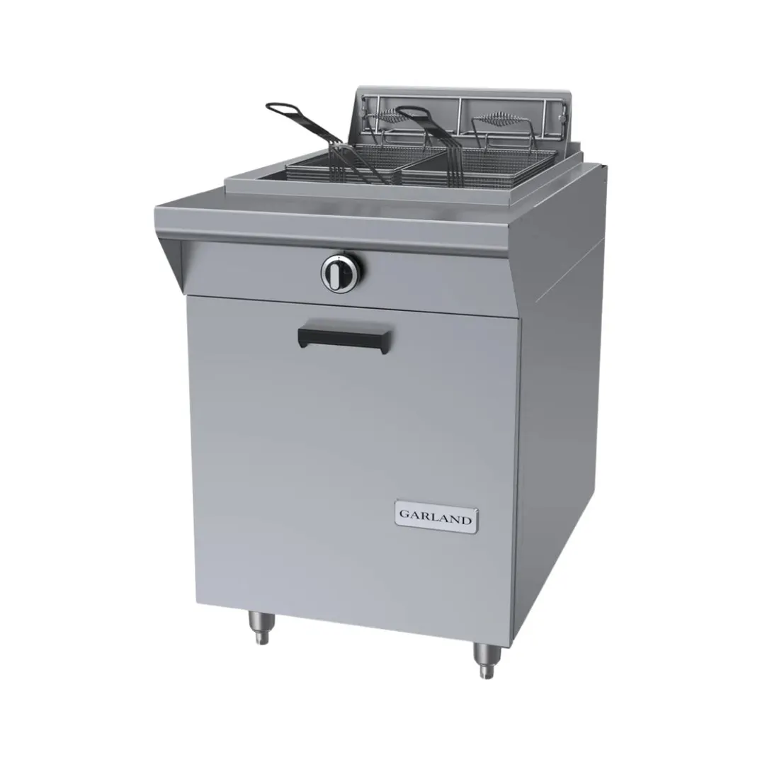 Garland US Range M70SS 24" Floor Model Gas Deep Fryer, Full Pot, NG or LP, 70 Ibs, 125,000 BTU