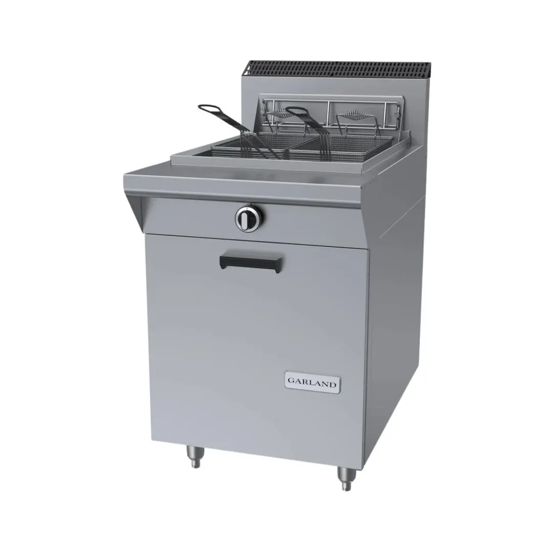Garland US Range M70SS 24" Floor Model Gas Deep Fryer, Full Pot, NG or LP, 70 Ibs, 125,000 BTU