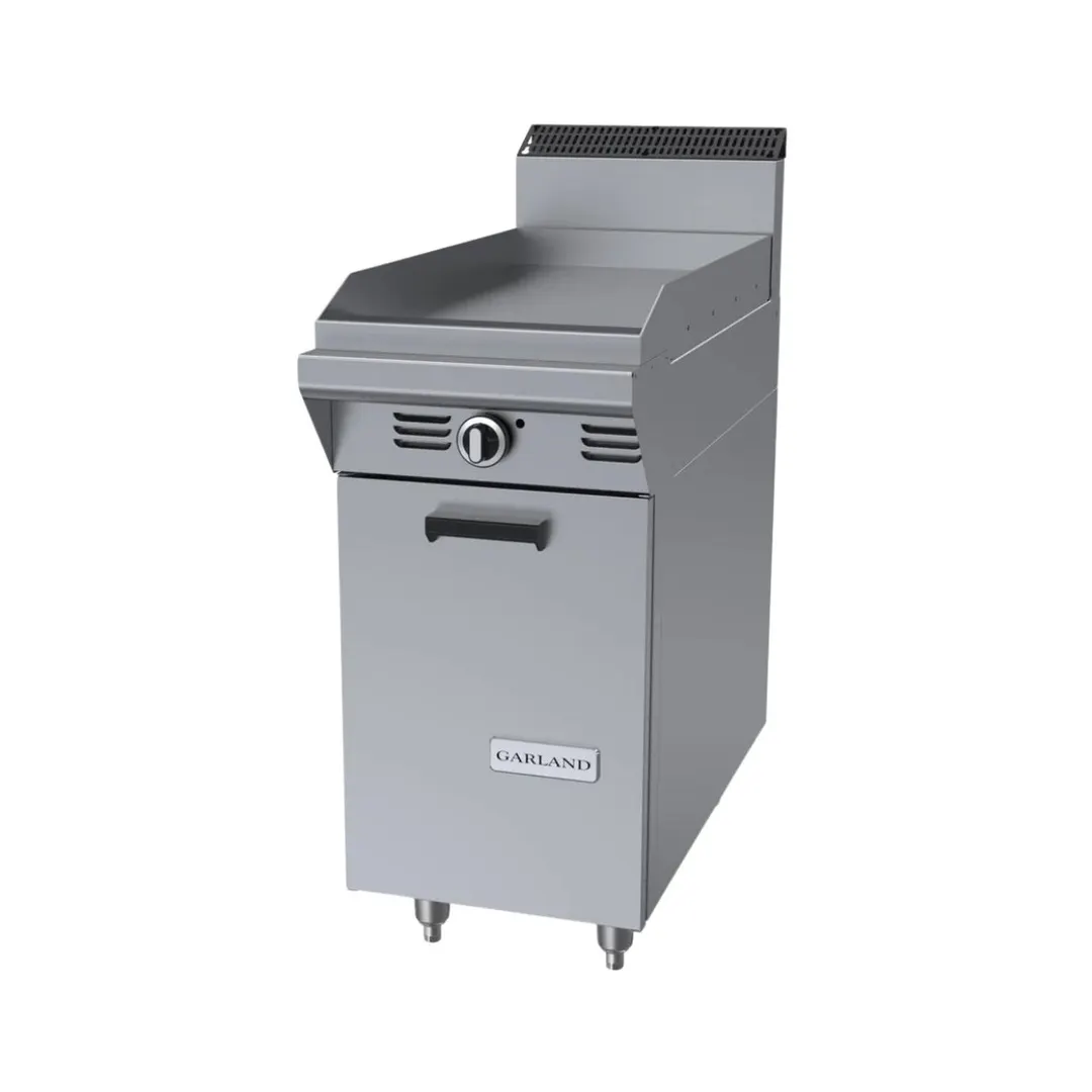 Garland US Range M7S Gas 17" Heavy Duty Range, 17" Full Griddle w/ Manual Controls, (1) Cabinet Base, 33.000 BTU 