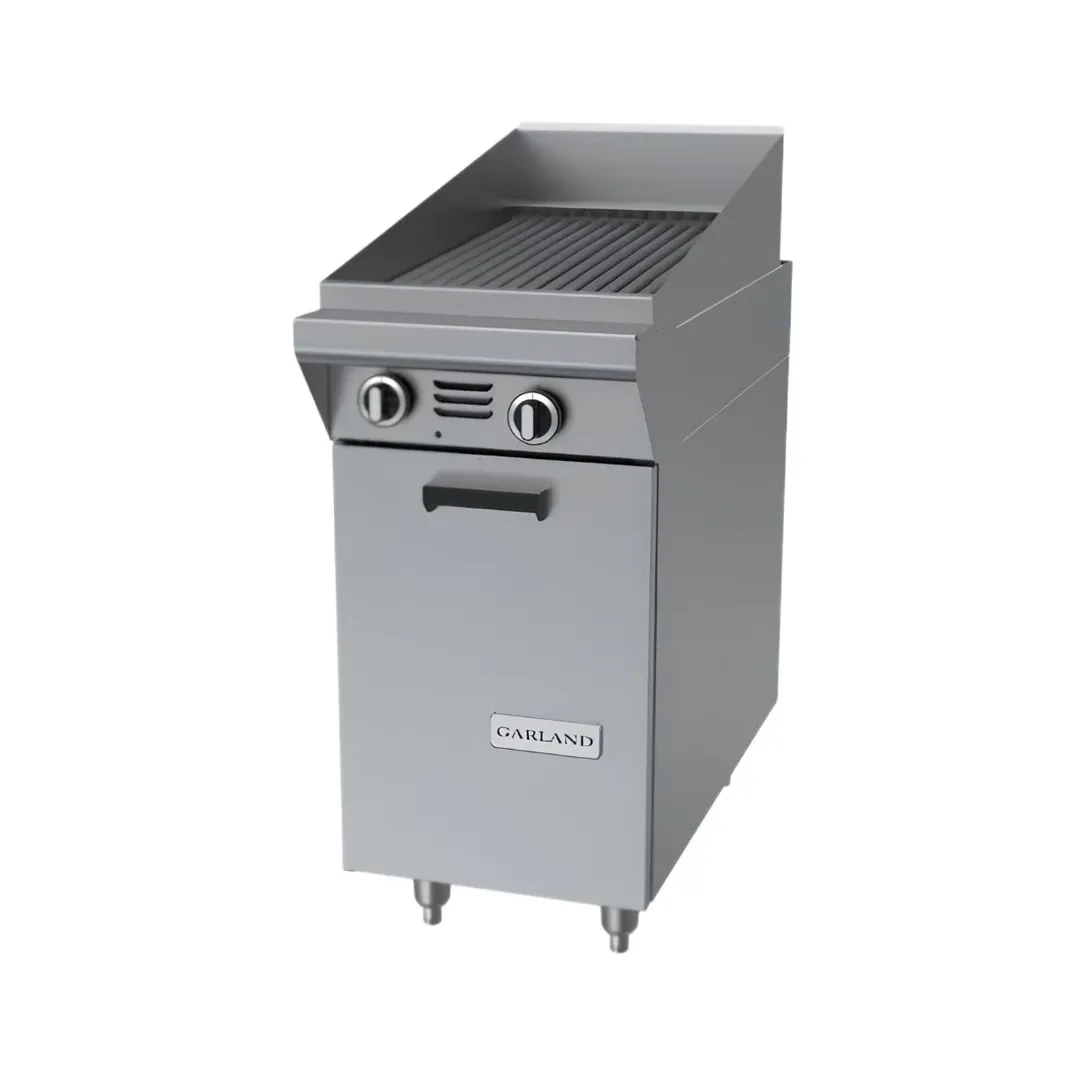 Garland US Range MST17B Gas 17" Heavy Duty Range w/ 17" Briquette Charbroiler,  (1) Cabinet Base, 45.000 BTU