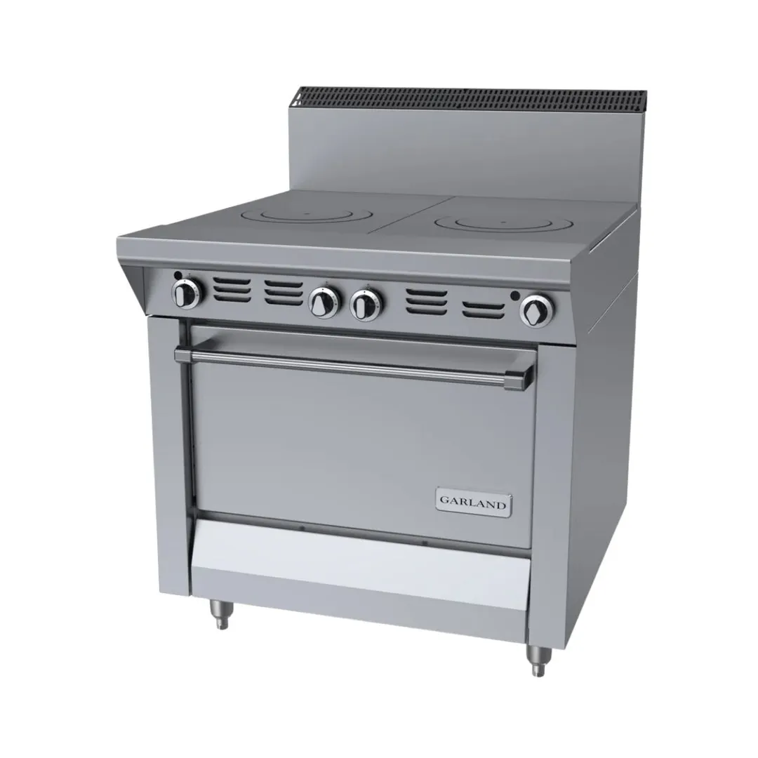 Garland US Range MST45R-E 34" Gas Heavy Duty Range w/ (2) Front Fired Hot Tops, Electric Ignition and Flame Fail, (1) Standard Oven, 120.000 BTU