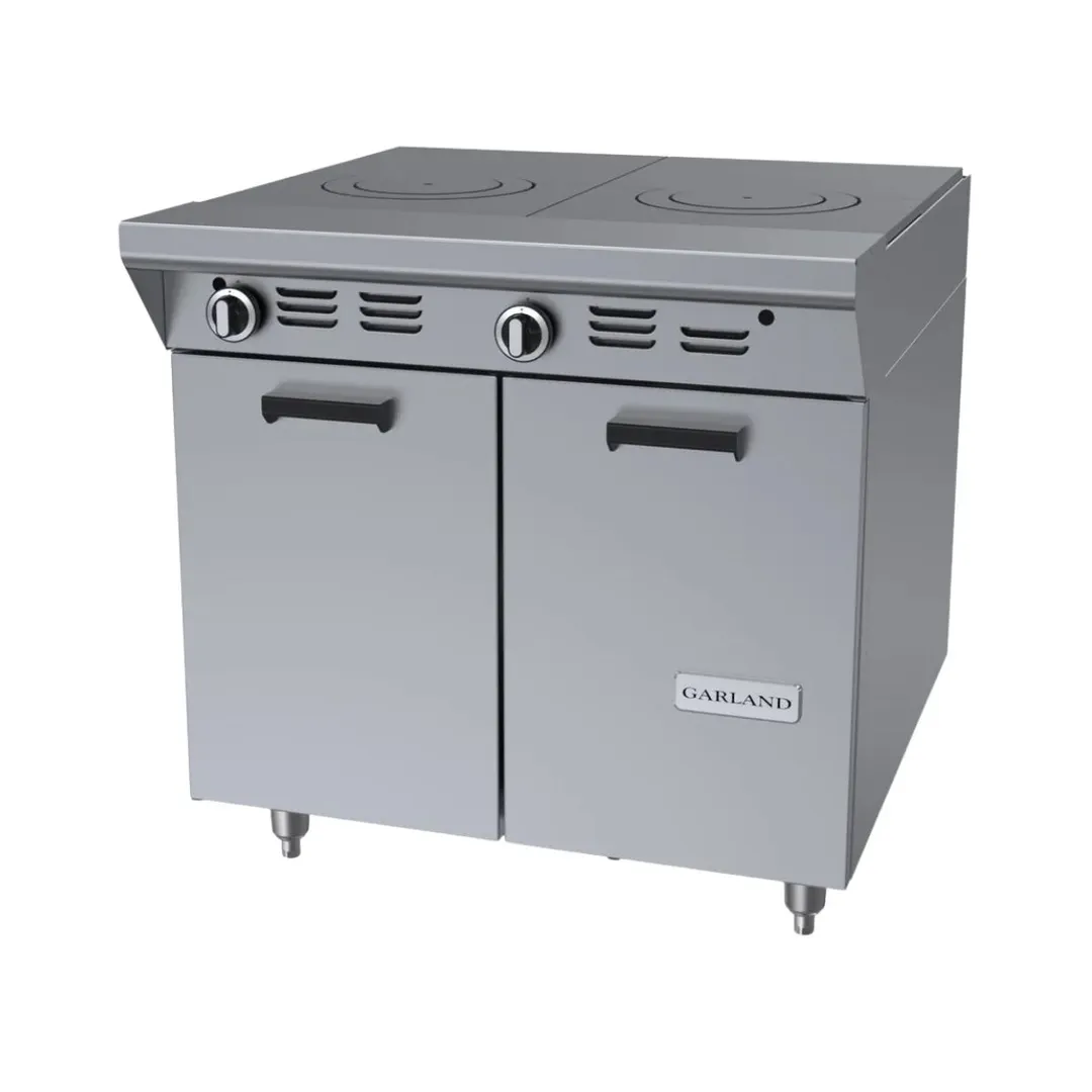 Garland US Range MST45S-E 34" Gas Heavy Duty Range w/ (2) Front Fired Hot Tops, Electric Ignition and Flame Fail, (1) Cabinet Base, 80.000 BTU