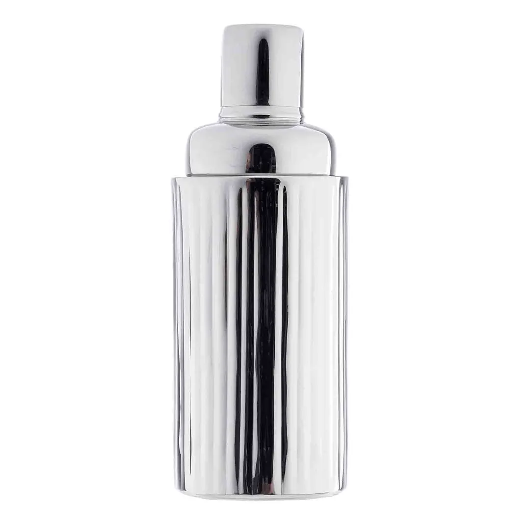 TableCraft Products 12973 Ripple 18‑Oz Cocktail Shaker, 3.375"×9" 3‑Piece Stainless Steel