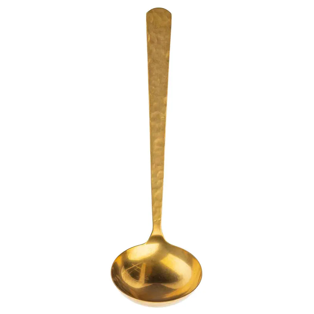 TableCraft Products 12996 Solaire Ladle, 1.5 oz, 2.75" x 2.75" x 9" Stainless Steel Gold PVD Finish