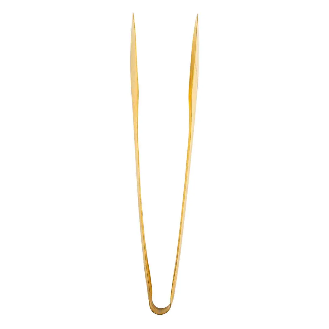 TableCraft Products 12997 Solaire Serving Tongs, 12-16" Length, Gold PVD Stainless Steel Finish