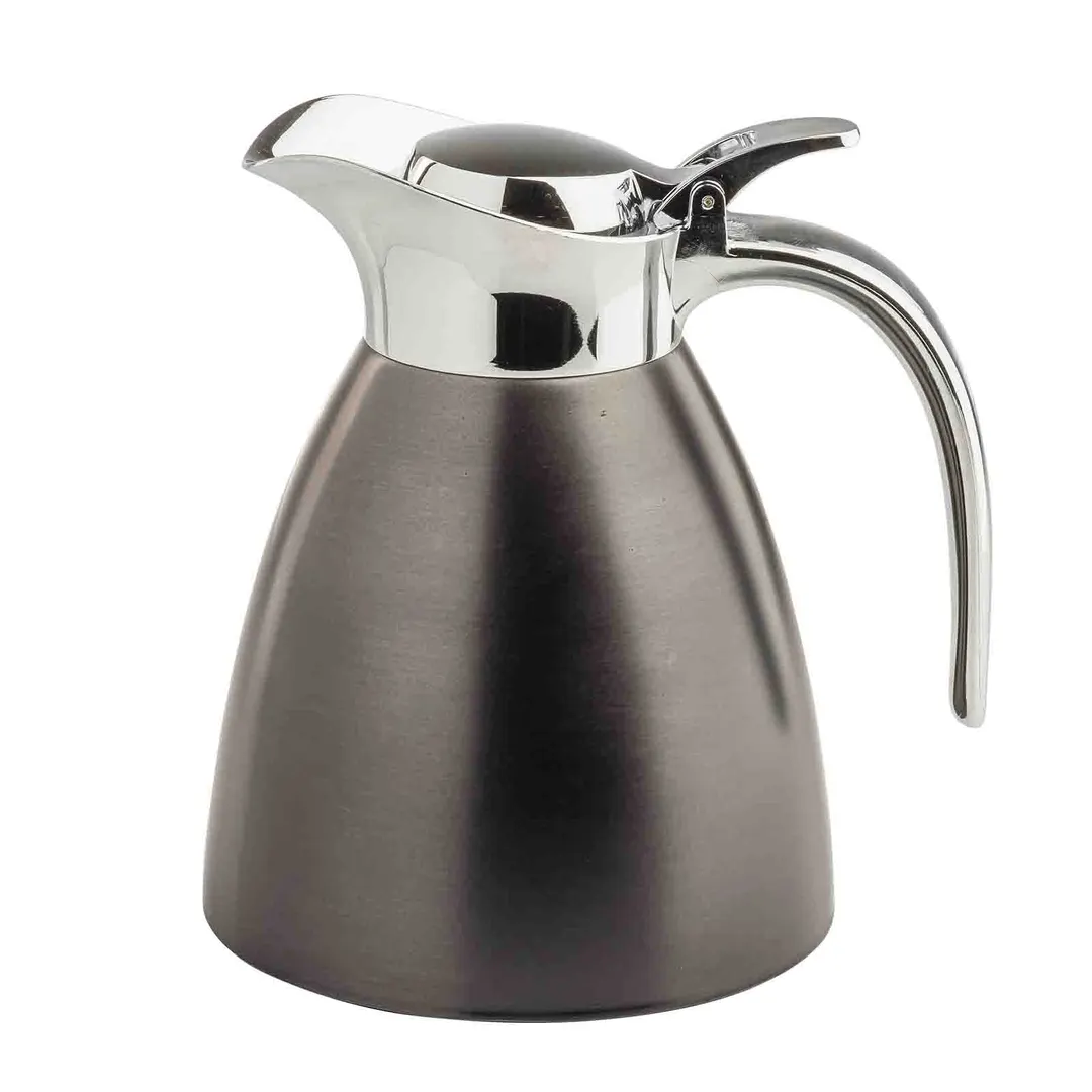 TableCraft Products 13139 Beverage Server, 18 oz Carafe & Creamer, 6.5" x 5.1" x 6.5" Steel, Brushed