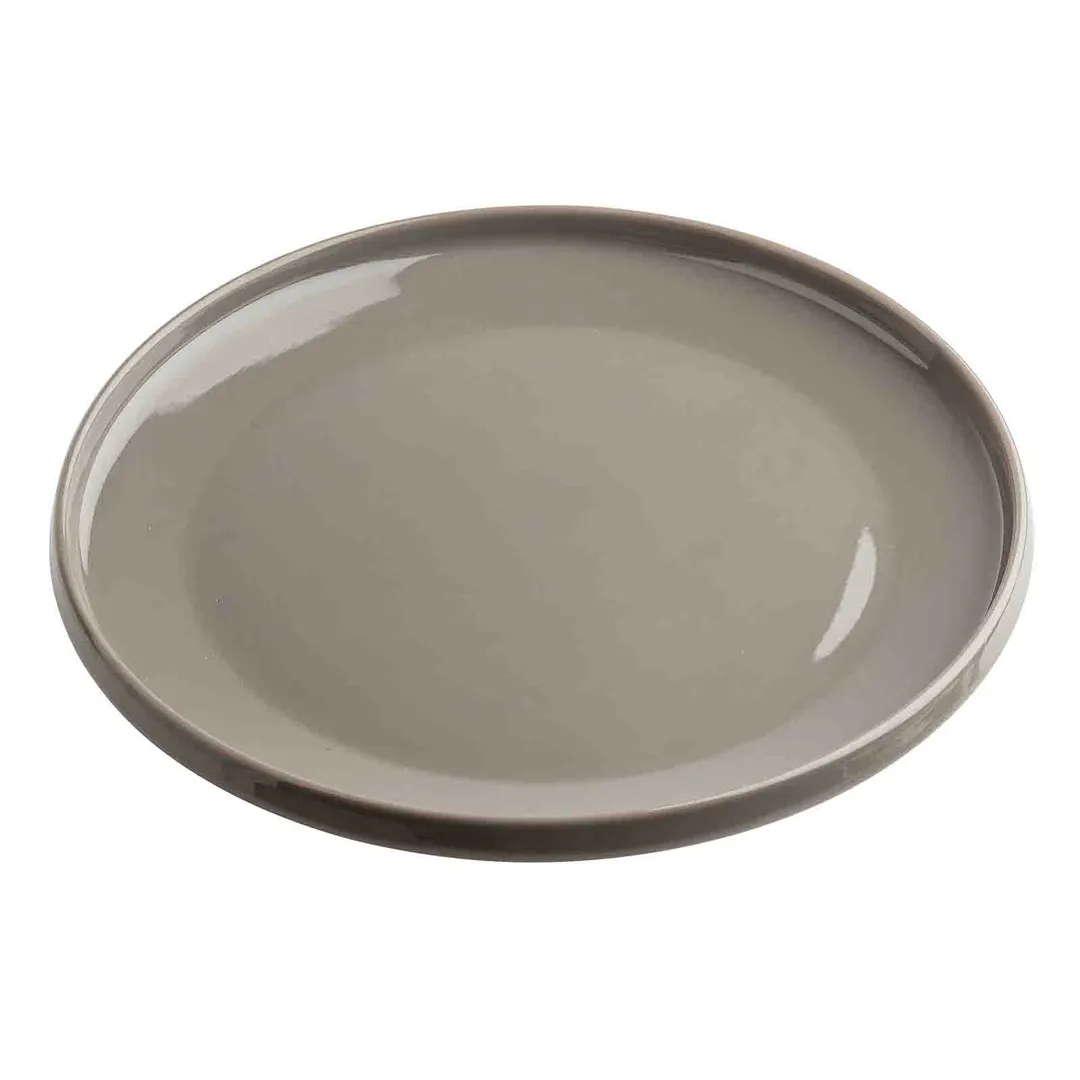 TableCraft Products 13266 - Flynn Serving Plate, 9" Dia x 0.75" H, Melamine, Mocha Glossy