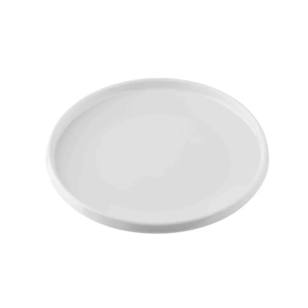TableCraft Products 13271 - Flynn Collection Serving Plate, 7.5" Dia x 0.75" Melamine, White Glossy