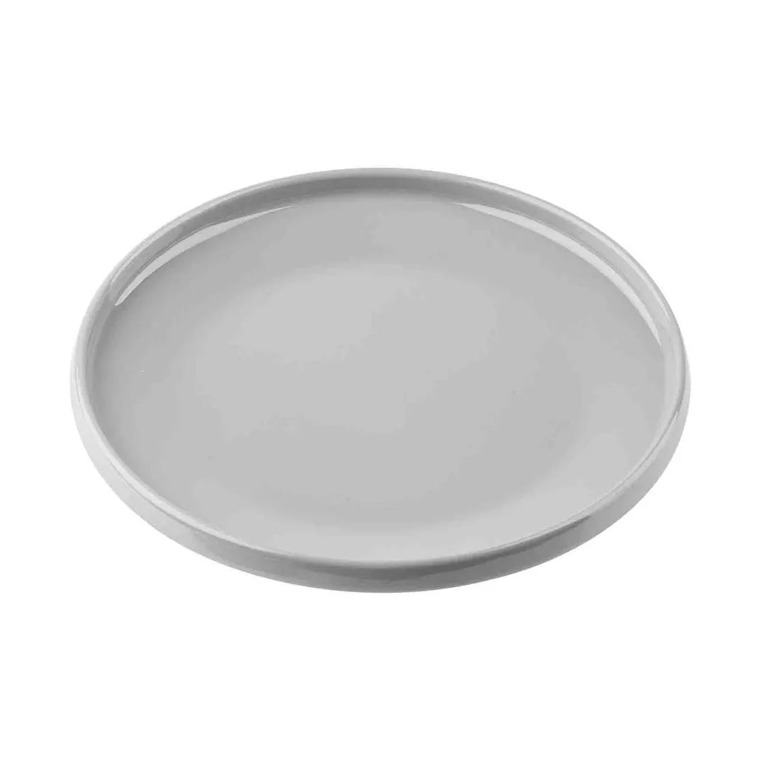 TableCraft Products 13277 - Flynn Serving Plate, 7.5" Dia x 0.75" Thick, Melamine, Dove Glossy