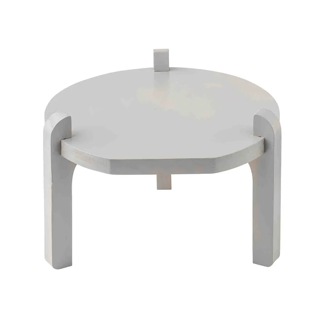 TableCraft Products 13382 Stand, 11.25" x 11.25" x 8" Painted Wood, Gray, Fits 12999 & 13000