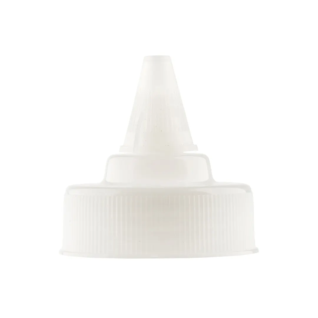 TableCraft Products 53TCTT - Clear Polyethylene 2.25" Twist Top Squeeze Bottle Cap, Single Tip