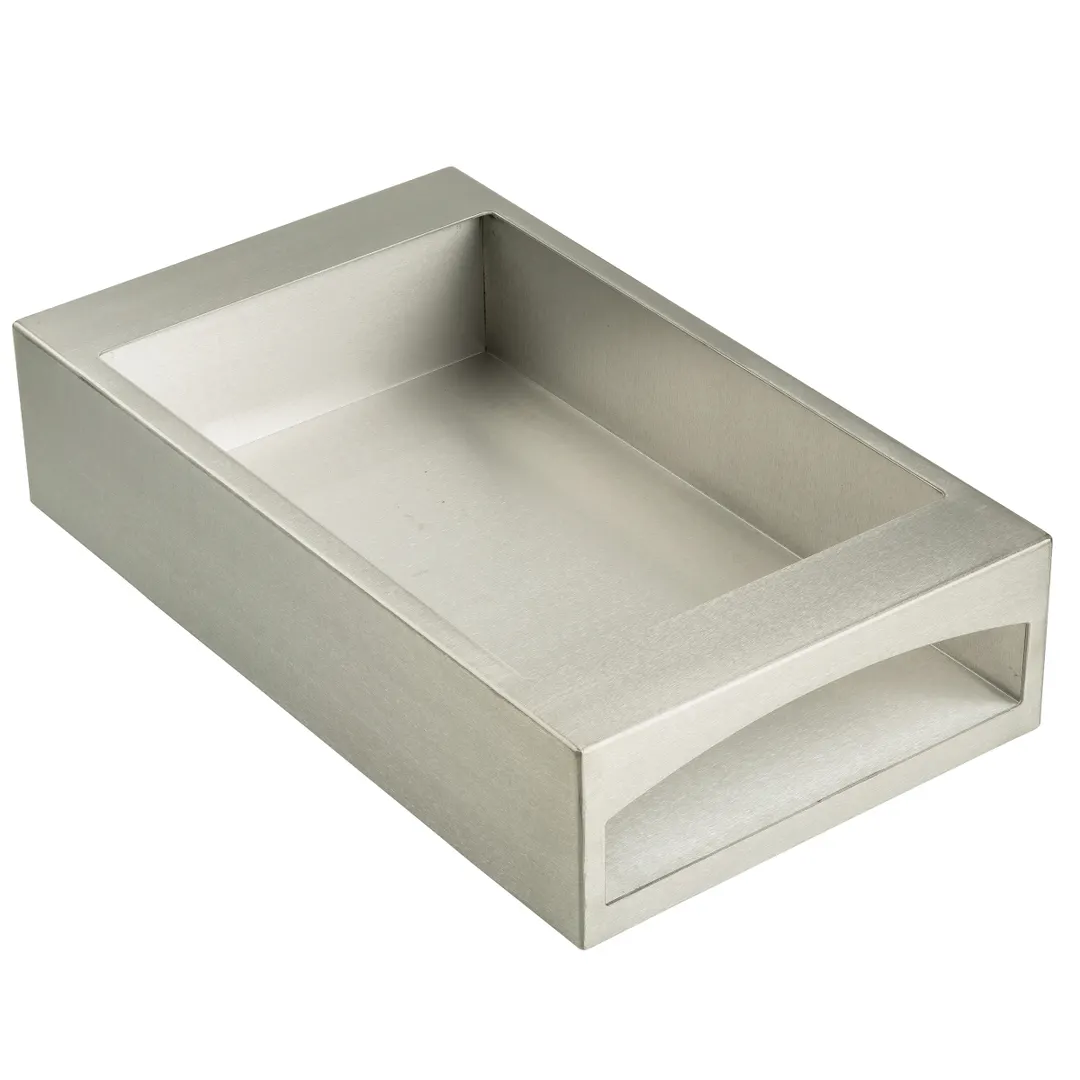 TableCraft Products CW5060BRA Cooling Tray, 14" x 25" x 6", Brushed Aluminum for Solution Bowls