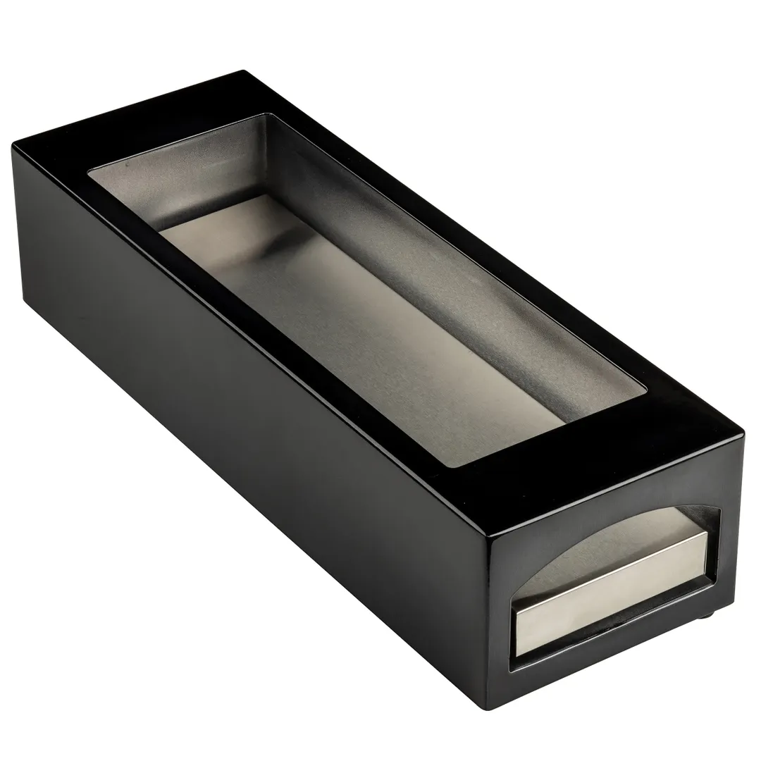TableCraft CW5062BRATBK - Half Long Cooling Tray, 8.625" x 25.25" x 6", Black Brushed Aluminum