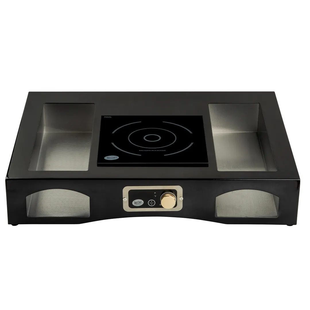 TableCraft Products CWSSACTION1BRATBK Countertop Action Station