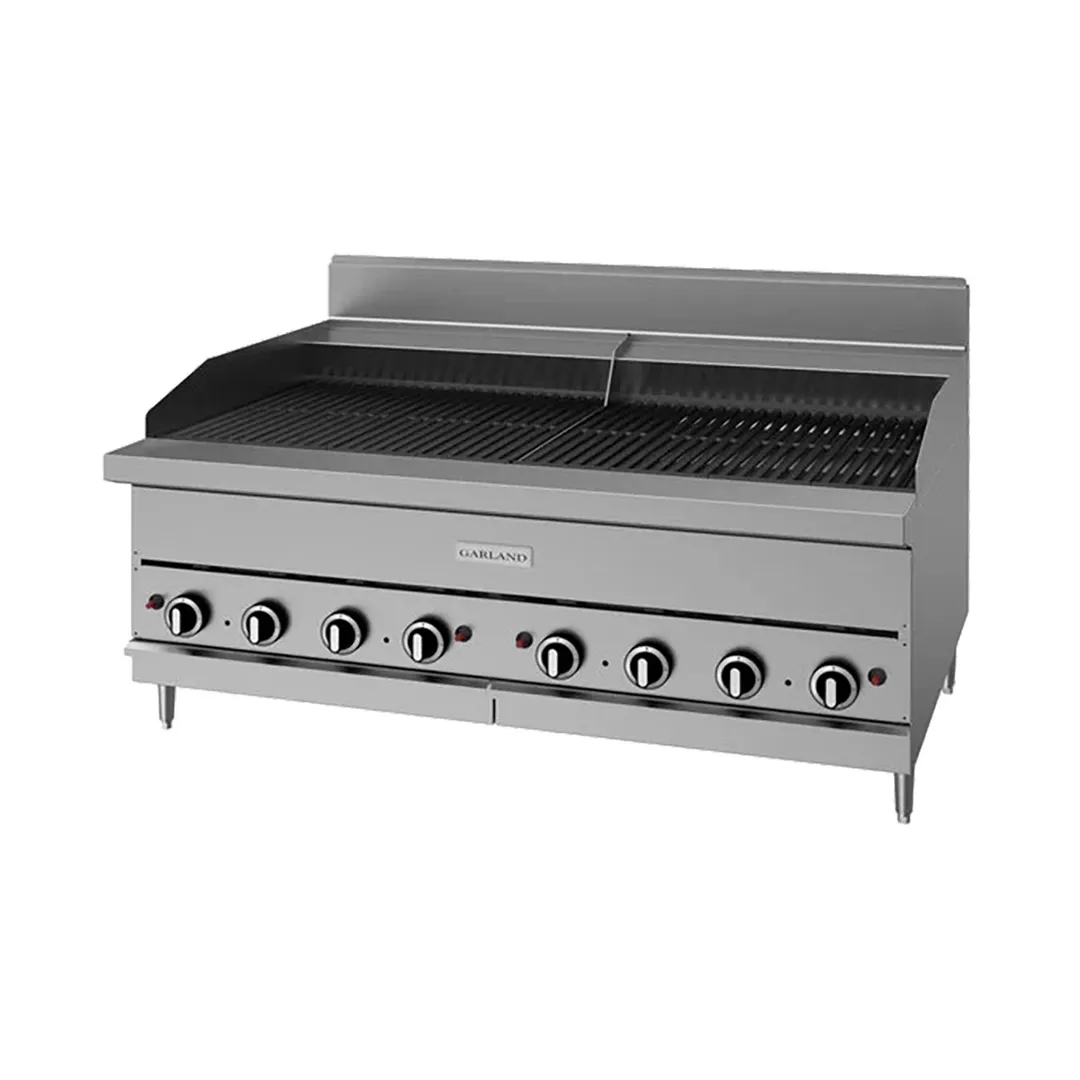 Garland US Range G48-BRL 48" Countertop Gas Ceramic Briquette Charbroiler, 120.000 BTU
