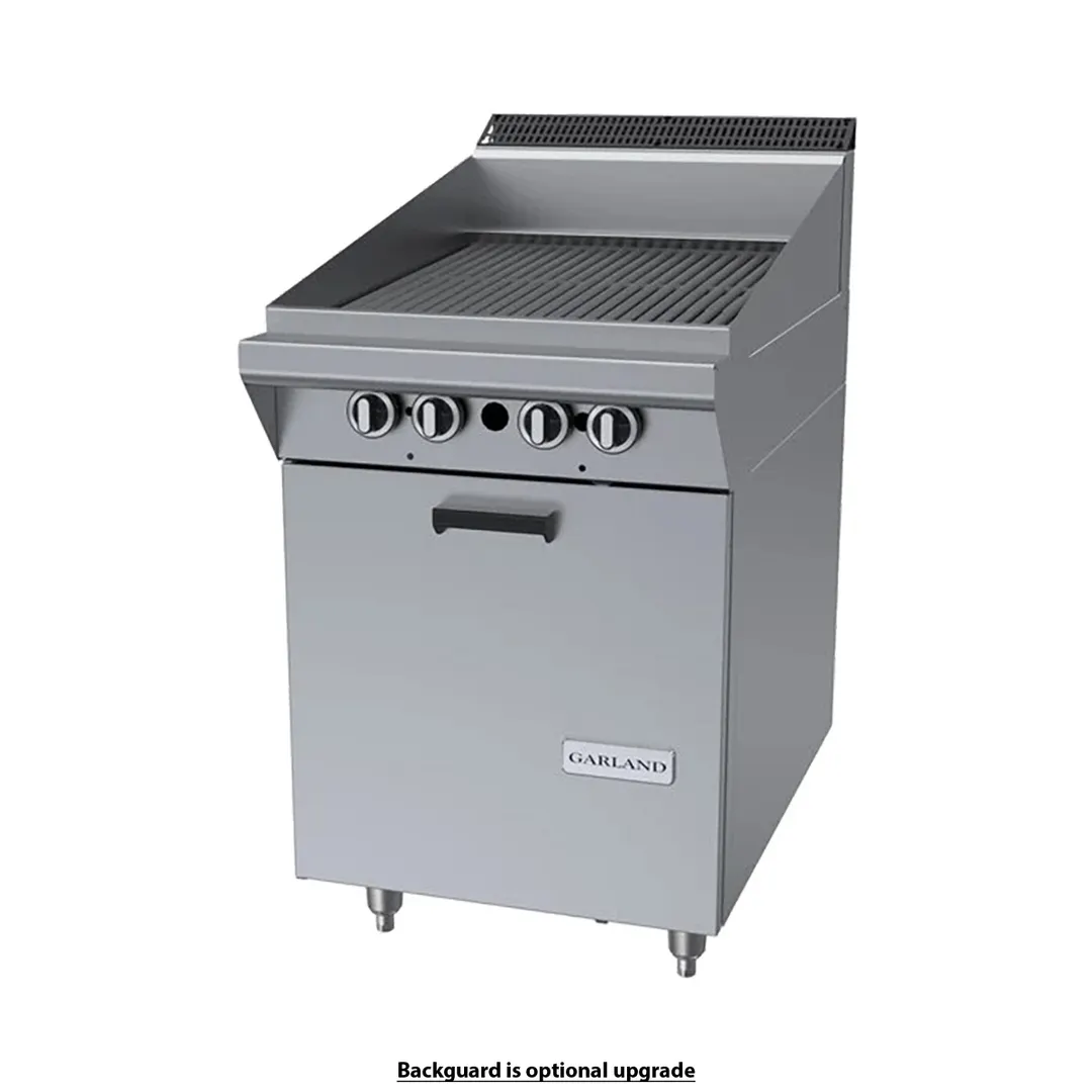 Garland US Range M24B 24" Gas Heavy Duty Range w/ 24" Full Briquette Charbroiler, (1) Cabinet Base, 60.000 BTU