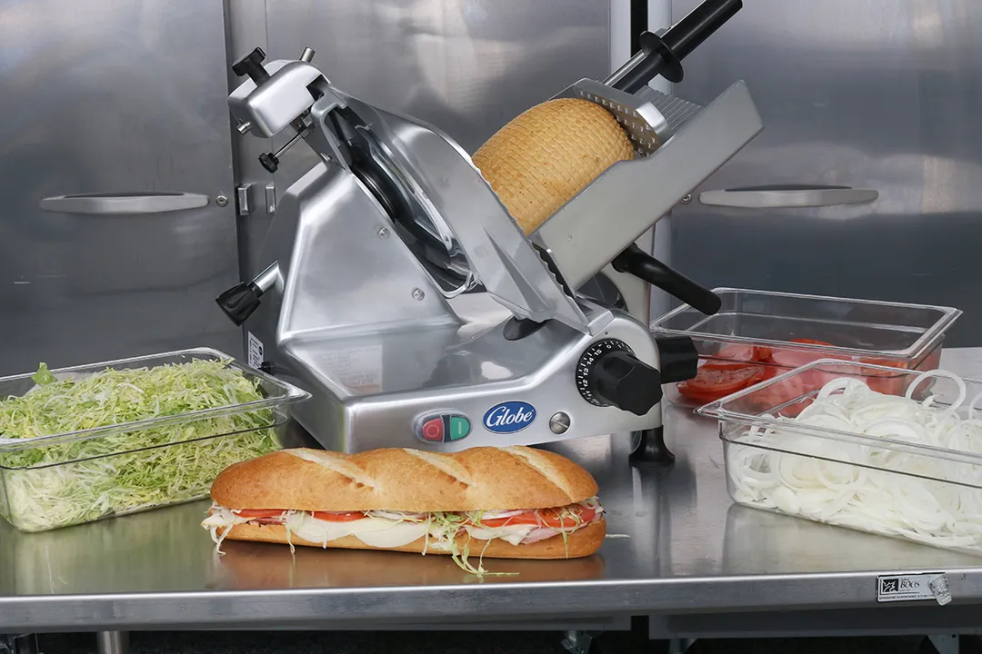 Globe G12 G-Series 12" Medium-Duty Manual Meat Slicer, Belt-Driven, 1/2 HP