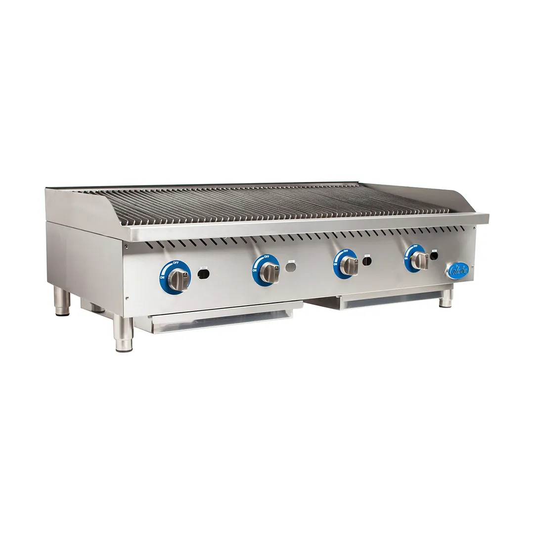 Globe GCB48G-CR 48" Countertop Gas Charbroiler w/ Cast Iron Radiant, (4) Burners, 160.000 BTU