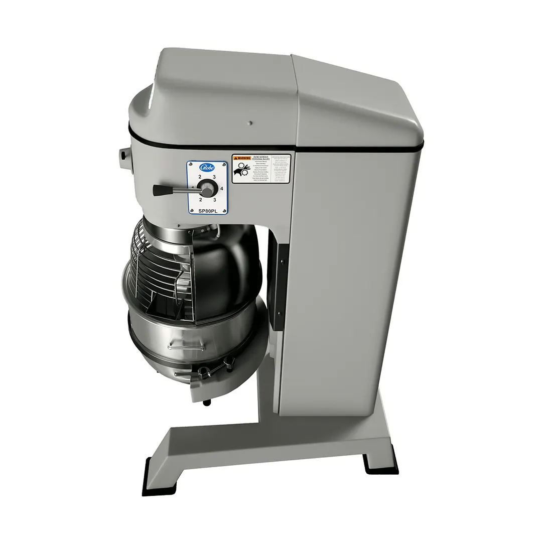 Globe SP80PL 80 qt Planetary Pizza Floor Mixer with Timer, 3 HP, 4-Speed, #12 Hub