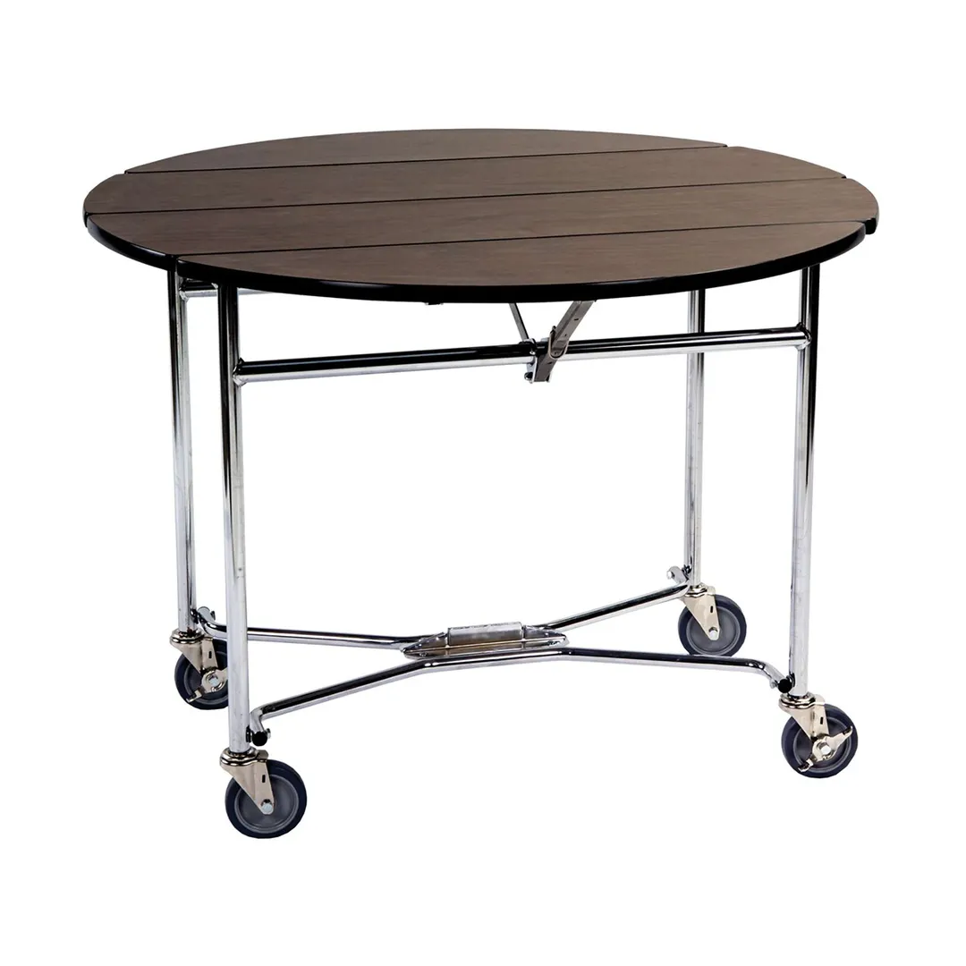Lakeside 74415S Space-Saver Series Room Service Table, Round, 40"Dia. X 30"H, Chrome Frame