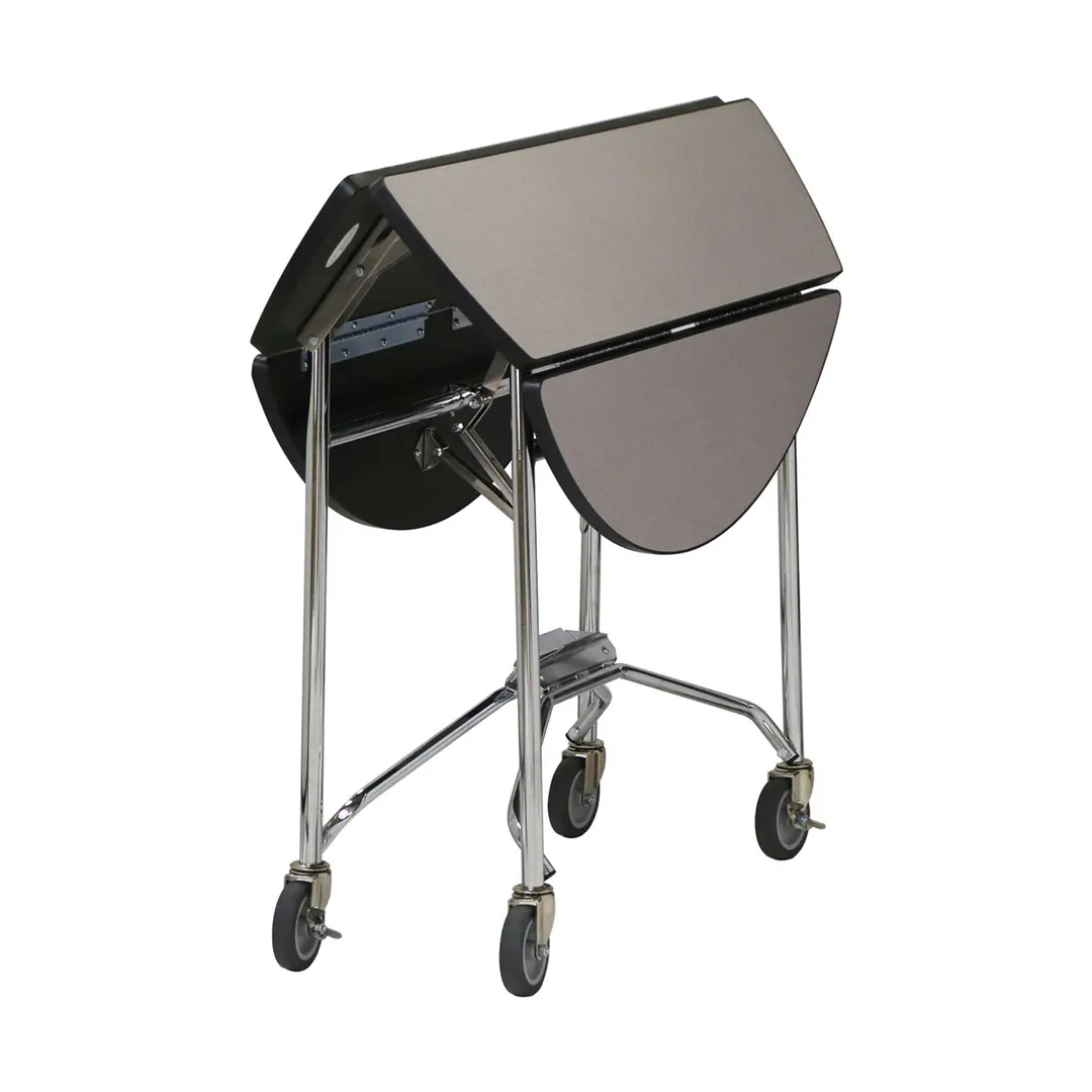 Lakeside 74415S Space-Saver Series Room Service Table, Round, 40"Dia. X 30"H, Chrome Frame