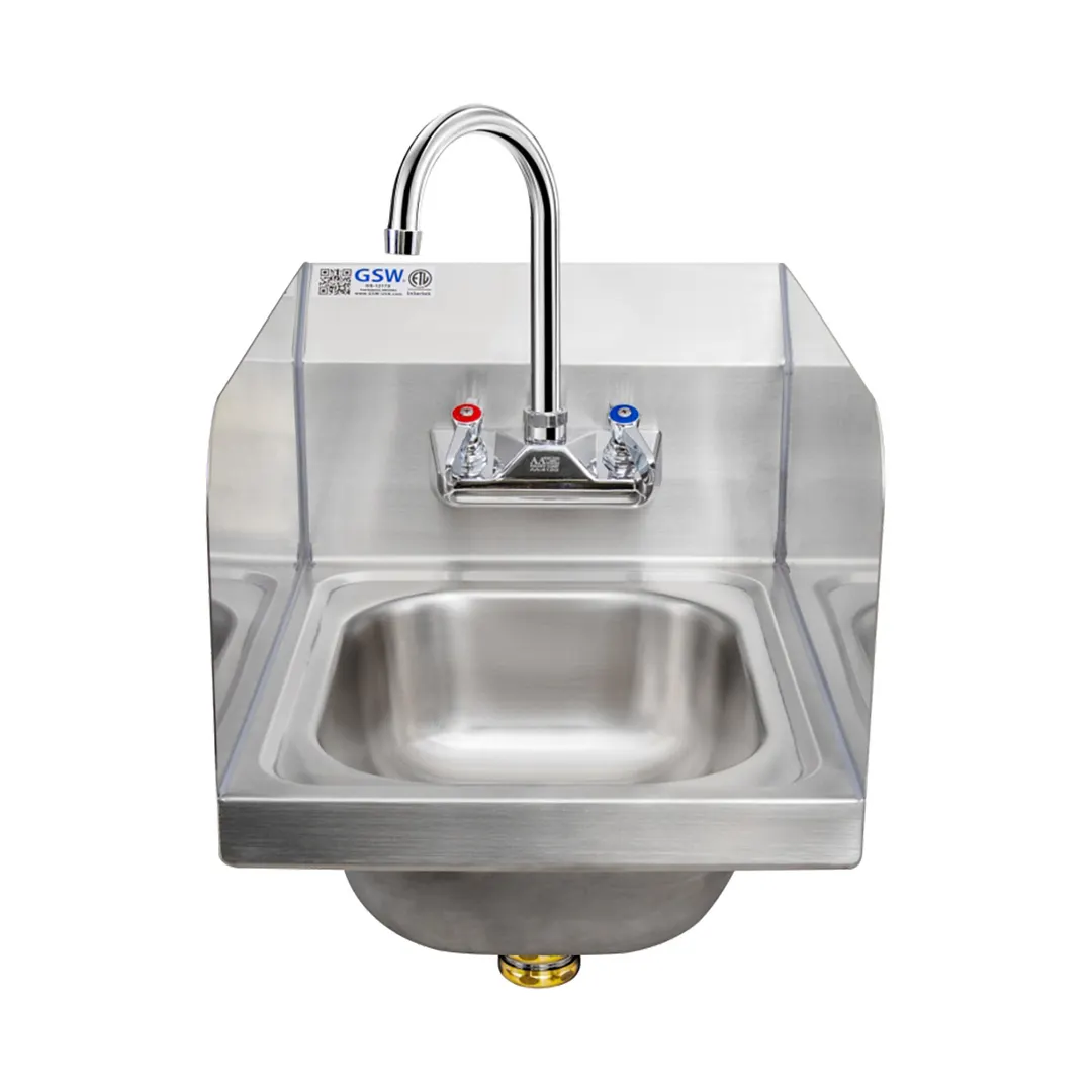 GSW USA HS-2017S 20" S.Steel 1 Compartment Hand Sink, 20-1/2"W x 17-1/2"D x 14-3/4"H