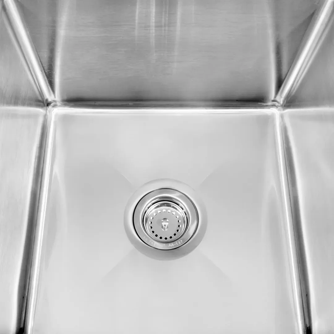 GSW USA SE18182L S.Steel 2 Compartment Sink with Left Drainboard, 57-1/4"W X 24"D X 45"H / 18 Gauge