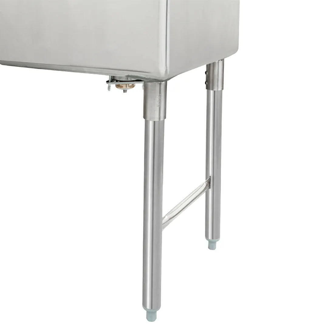 GSW USA SEE18182D 72" S.Steel 2 Compartment Sink with 2 Drainboards, 72"W X 24"D X 45"H / 18 Gauge