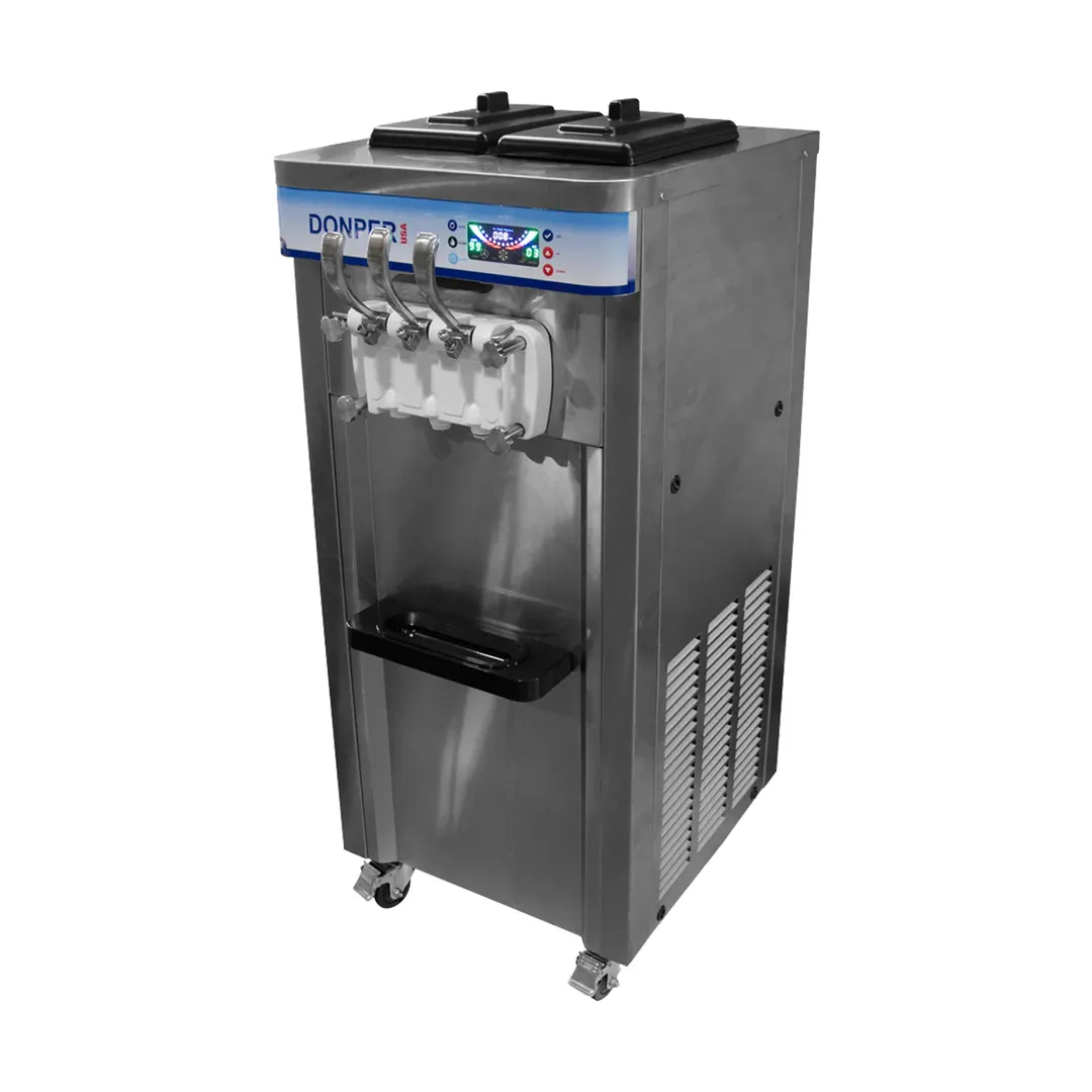 Donper USA D700 Floor Model Two Flavor Soft Serve Machine, (2) 9.5 qt.