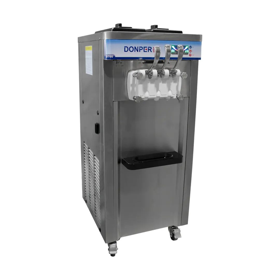 Donper USA D700 Floor Model Two Flavor Soft Serve Machine, (2) 9.5 qt.