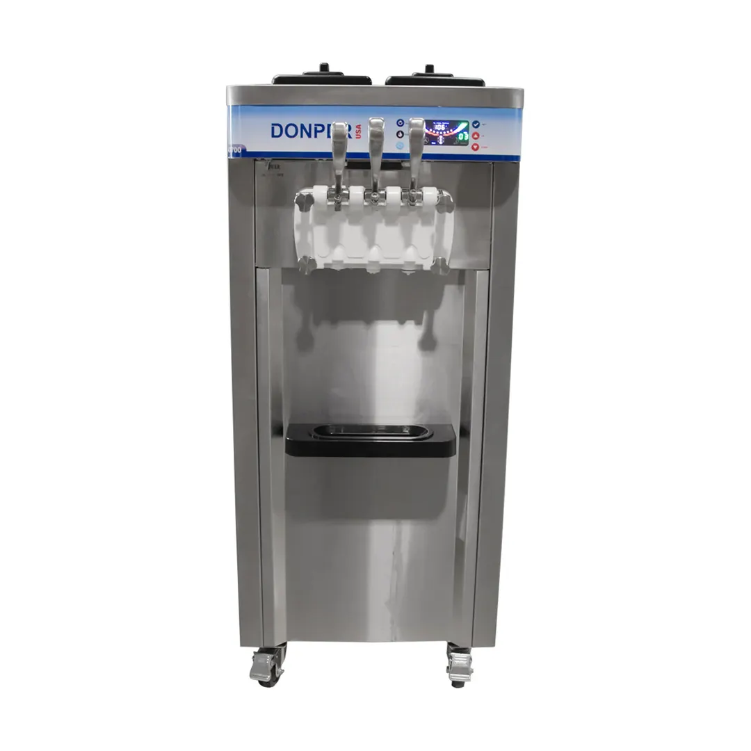 Donper USA D700 Floor Model Two Flavor Soft Serve Machine, (2) 9.5 qt.