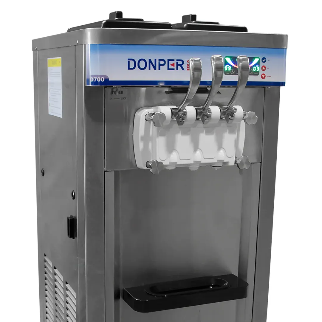Donper USA D700 Floor Model Two Flavor Soft Serve Machine, (2) 9.5 qt.