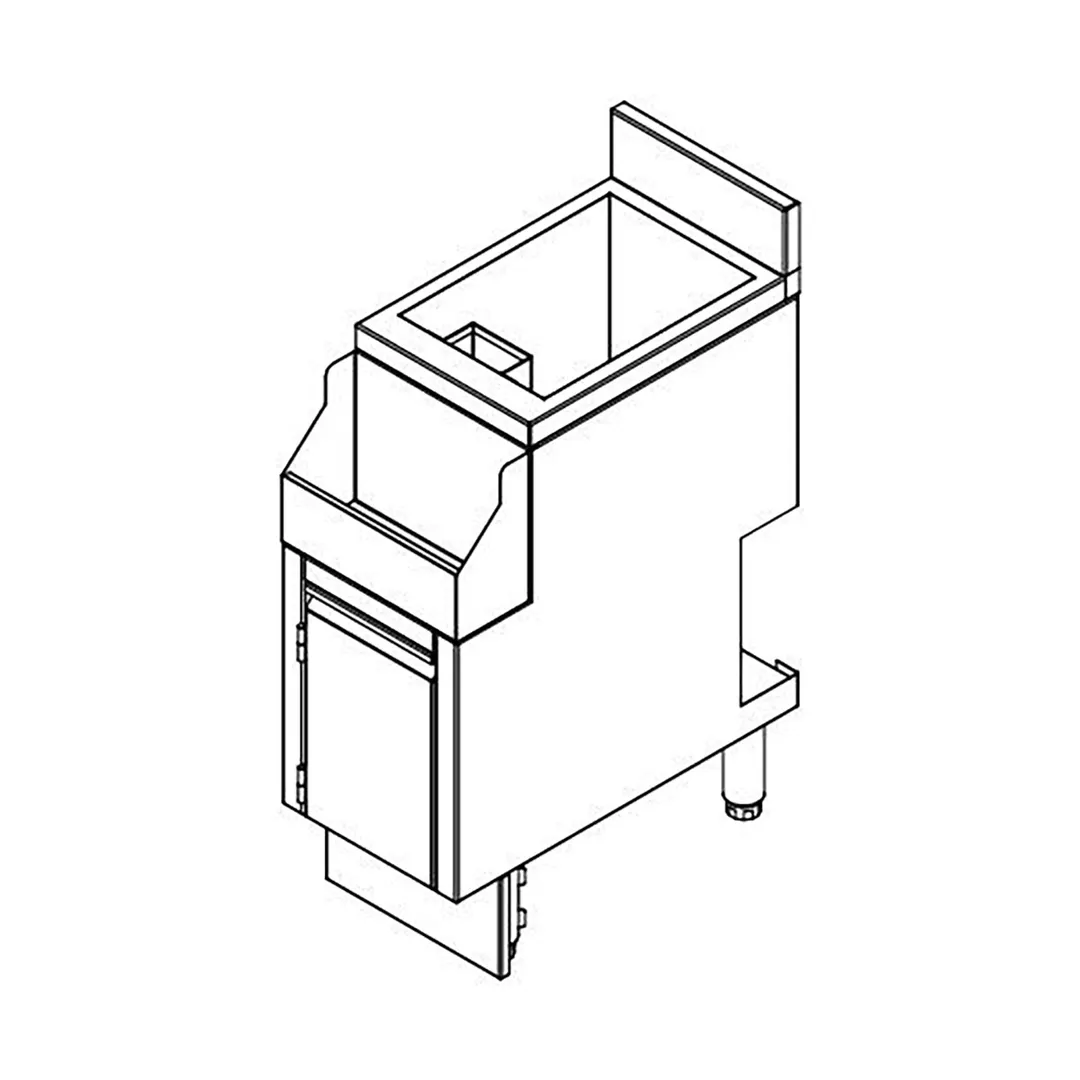 EuroBar EBIB18-7 Underbar Ice Bin/Cocktail Unit