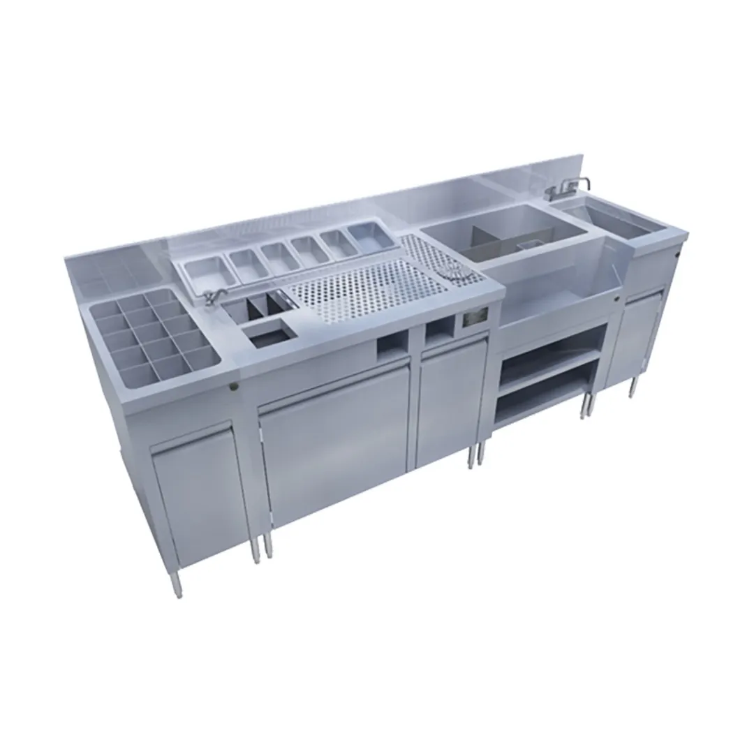 EuroBar EBPCUCDS78 Sink Combo Underbar Ice Bin/Cocktail Station