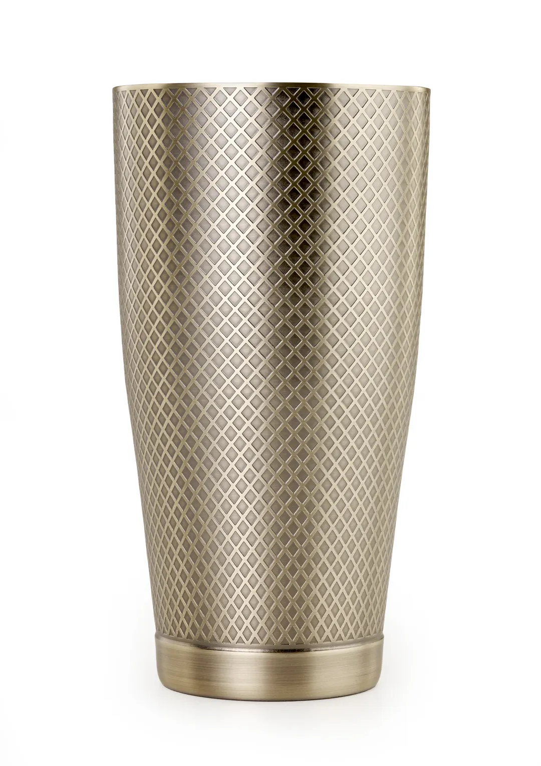Mercer M37199ANG Barfly Shaker, 28 oz, 3‑5/8" Dia x 7" H, Stainless Steel, Antique Gold, Satin Finish