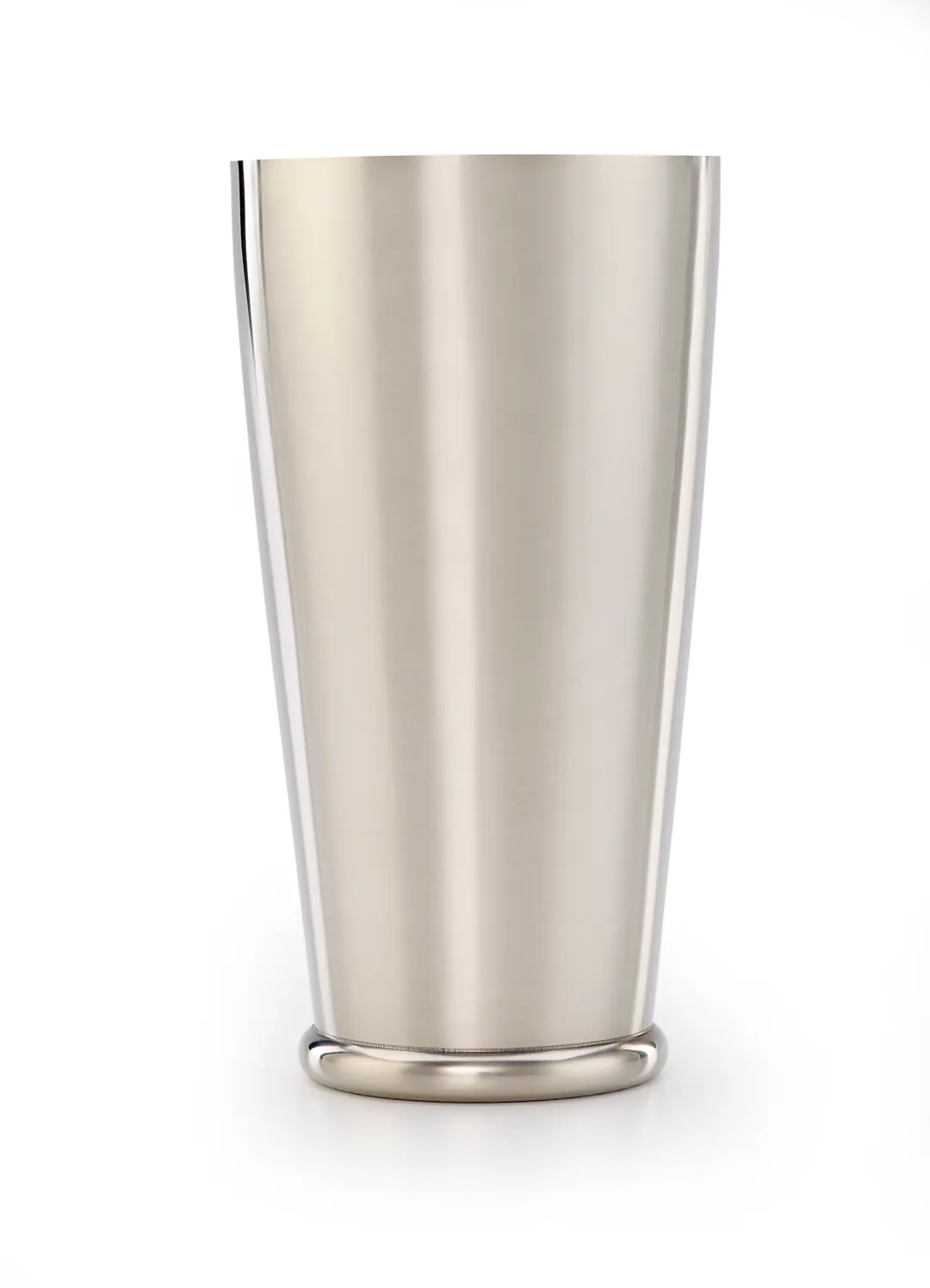 Mercer M37312 Shaker, 28 oz, 2‑Piece, 3‑5/8" Dia × 7" H, Stainless Steel, Satin Interior