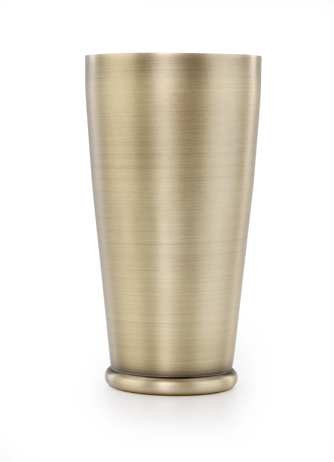 Mercer M37312ANG Weighted Cocktail Shaker, 28 oz, 2‑Piece, 3‑5/8" Dia x 7" H, Stainless Steel, Gold