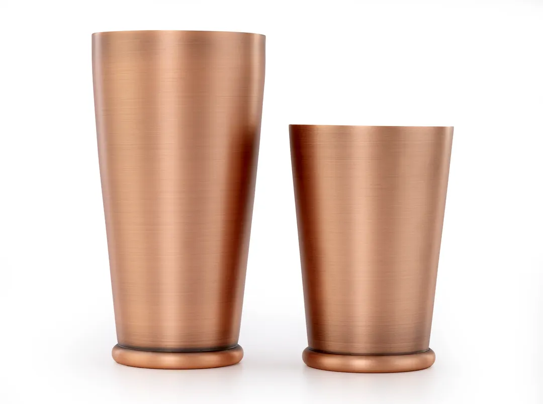 Mercer M37313ACP Weighted Cocktail Shaker Set, 28 oz & 18 oz Stainless Steel, Copper, Satin Finish