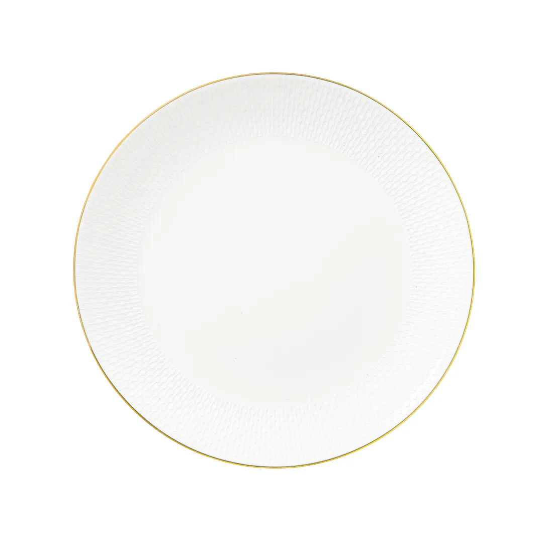 Steelite 82115AND0244 Coupe Plate, 9" Diameter Round Bone China, Diamond Edge, 1 Dozen