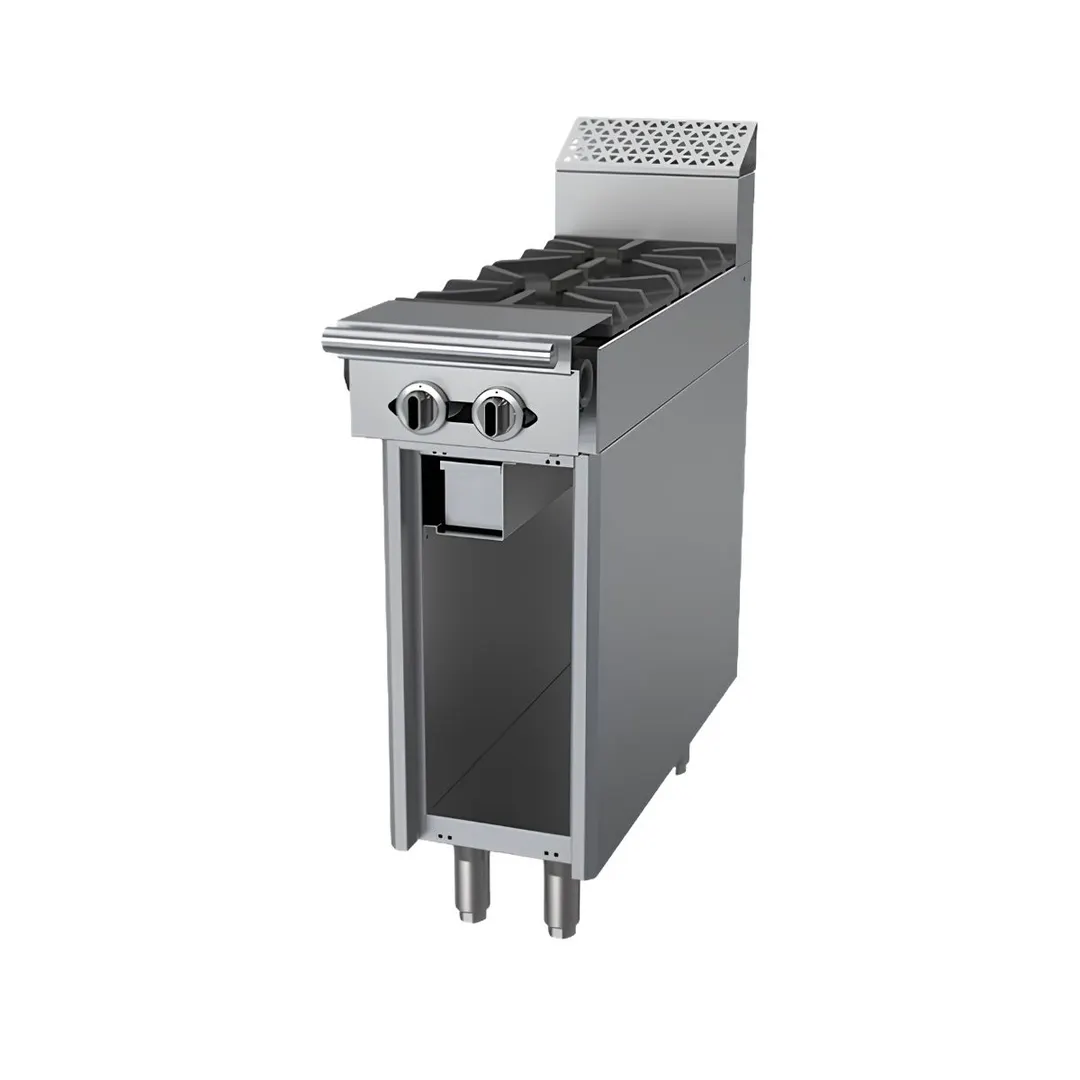 Garland US Range C12-6S 12" Gas Heavy Duty Range w/ (2) Open Burners, Cabinet Base, 70.000 BTU