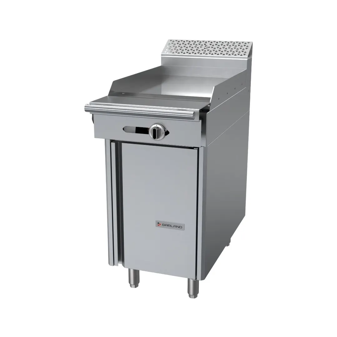 Garland US Range C18-1-1S Gas 18" Heavy Duty Range, 18" Full Griddle w/ Thermostatic Controls, Cabinet Base, 30.000 BTU 