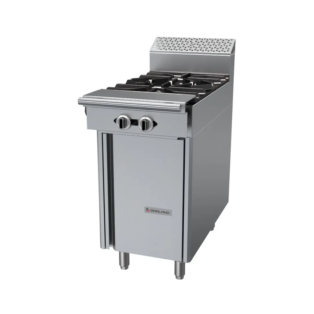 Garland US Range C18-7S 18" Gas Heavy Duty Range w/ (2) Open Burners, Cabinet Base, 80.000 BTU